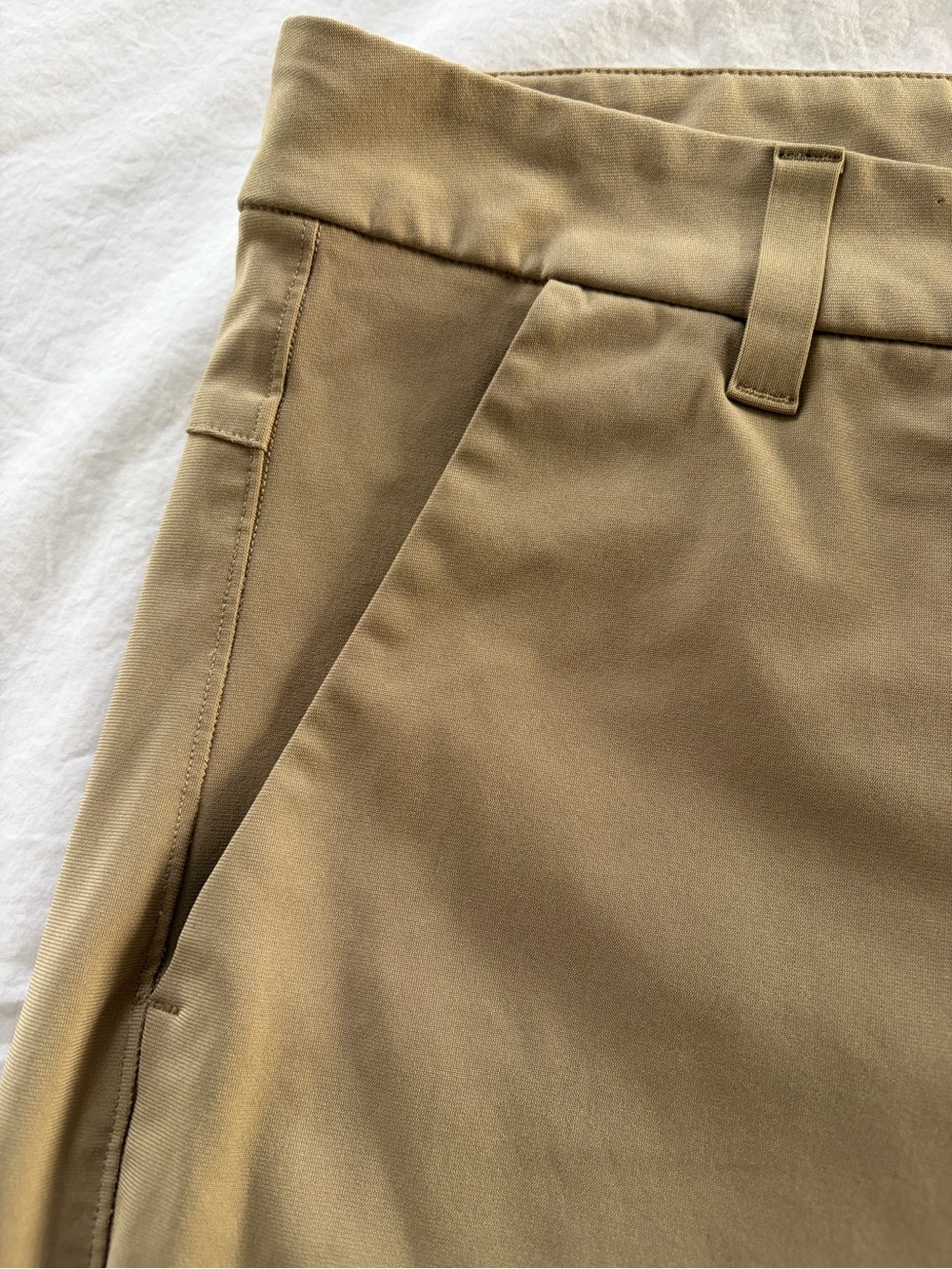 Lululemon Men's ABC Short 33 Khaki Tan Warpstreme Travel Golf Shorts 9" - Picture 4 of 16